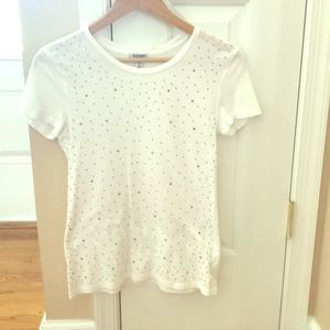 White shirt from old navy with rhinestones